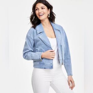 I.N.C. International Concepts
Women's Denim Moto Jacket